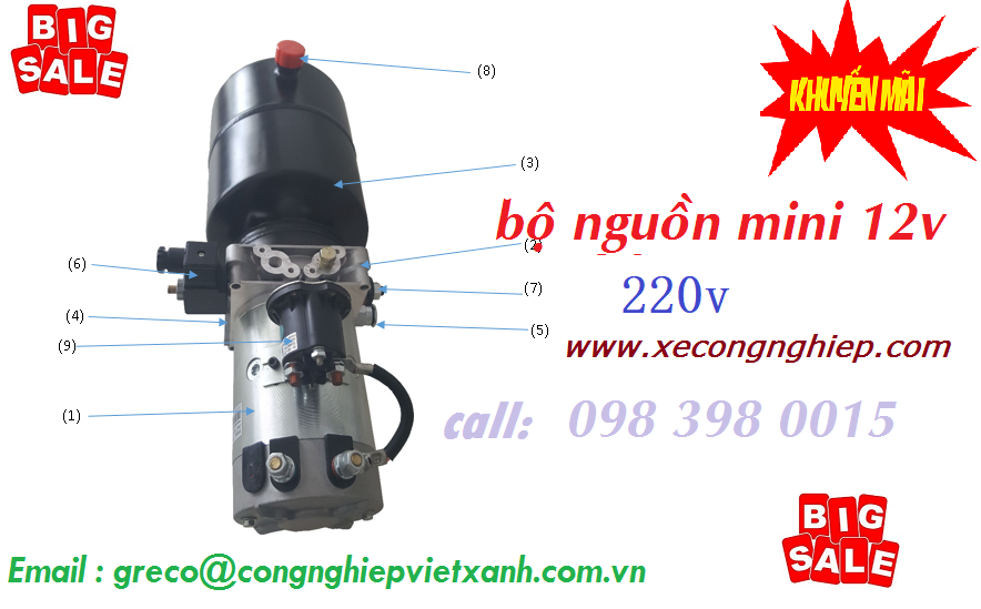 Bộ nguồn thủy lực mini 12V