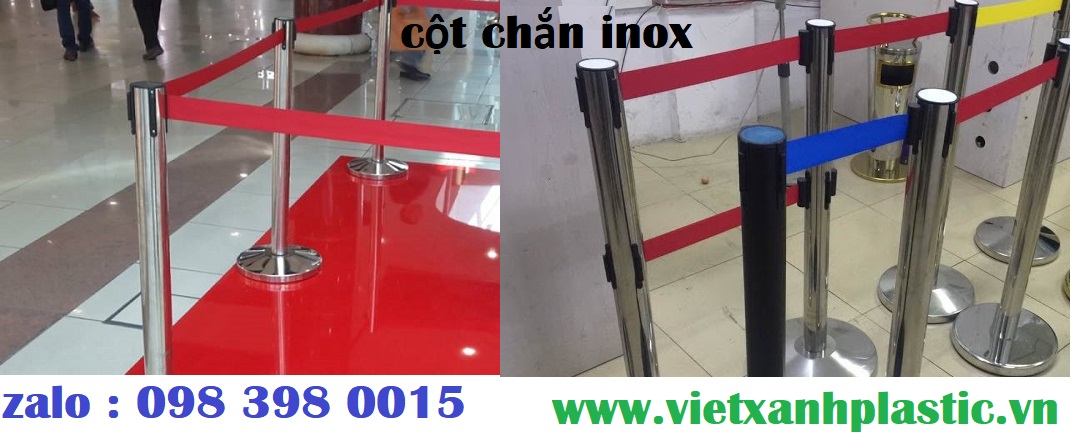 Cột chắn Inox dây nhung màu đỏ trong sự kiện