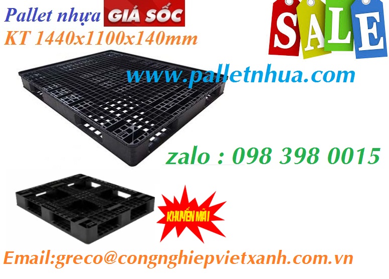 Pallet nhựa xuất khẩu KT: 1440x1100x140mm