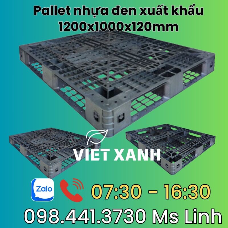Pallet nhựa màu đen 1300×1100: Lựa chọn tối ưu cho