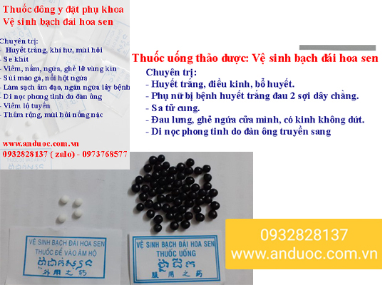 Bệnh và thuốc chữa bệnh phụ khoa bạch đái hoa sen