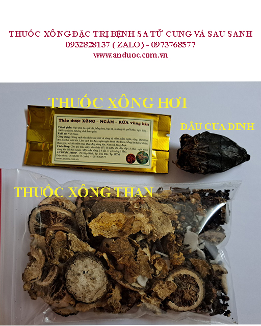 Đầu cua đinh xông trị sa tử cung