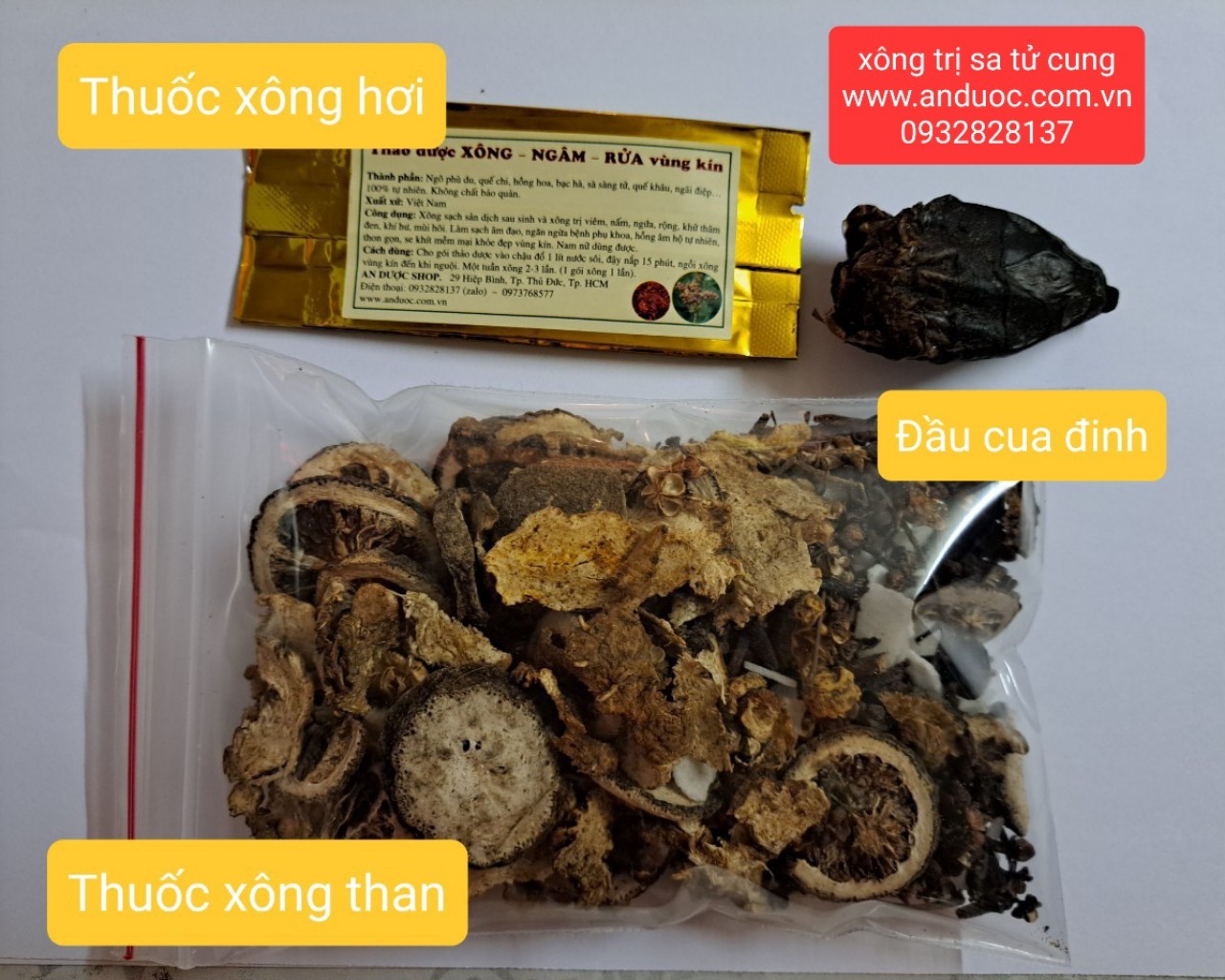 Xông bà đẻ đầu cua đinh