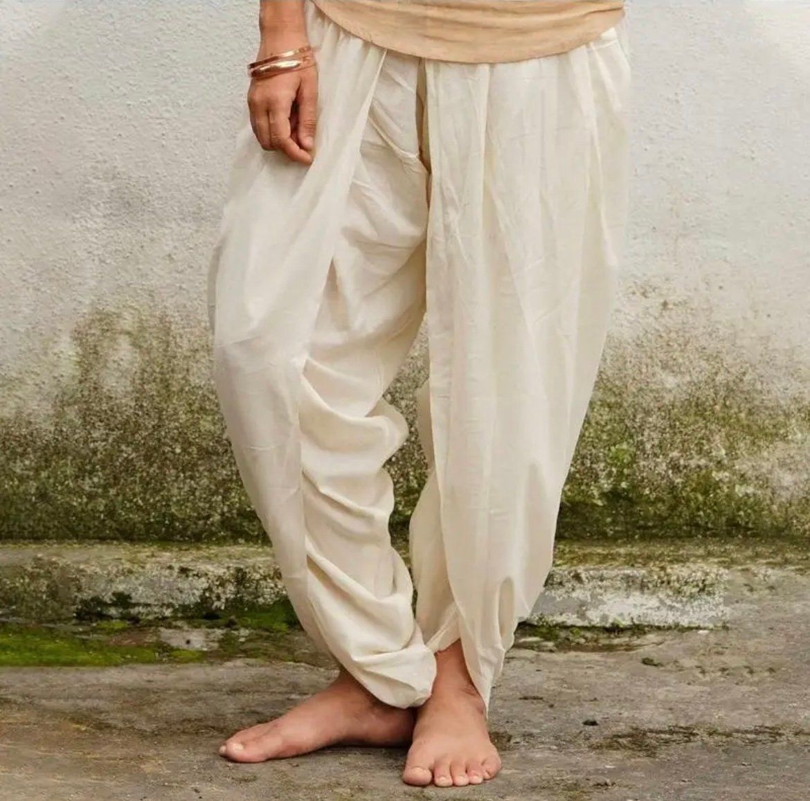 Quần Dhoti 100% cotton không nhuộm hữu cơ